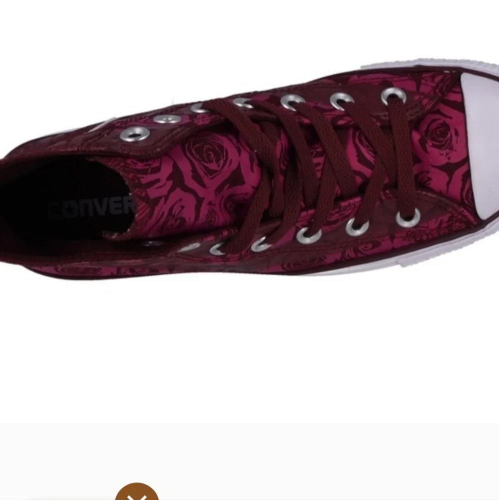 Converse Women's Floral Burgundy High-Tops
